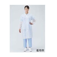 メディテックジャパン 不織布白衣マジックテープ付薄手タイプ 160枚入 DHM2-F 1枚 68-0582-95（直送品）