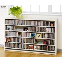 オークス CDストッカー 139.2×26.5×87cm ホワイト CS695L-W 1個 62-9938-13（直送品）