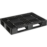 日本プラパレット NPC プラスチックパレットLAー1108RR 片面四方差し 黒 LA-1108RR 1枚 435-6461（直送品）