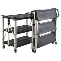 Trust トラスト フォールディングサービスカート S ブラック 4071BK 1個 65-3875-52（直送品）