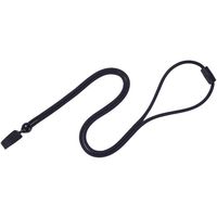 Trimate 名札クリップ付き丸紐ストラップ ブラック TR-STP018-BK 1個 67-4921-09（直送品）