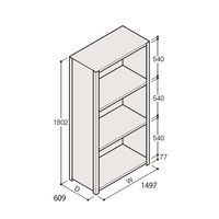 アズワン 軽量棚 ERR密閉型 H1800×W1500×D600 有効棚 3段 67-5246-42 1個（直送品）