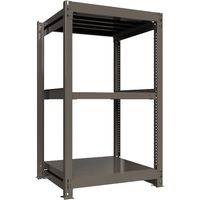 ICHIMAI 重量ボルトレスラック 段荷重1000Kg H1500×W900×D750 天地3段 単体グレー TH1000-537T3（直送品）