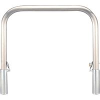 カネソウ 車止め アーチ型 ステンレス製 脱着式 スチール製蓋 鍵付 Yシリーズ YA6L10-DL 1本 258-4066（直送品）