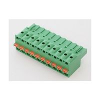 ラインアイ 5.08mmピッチ スクリューレス端子台 10極 LA-10ETB61 1個 67-7730-84（直送品）