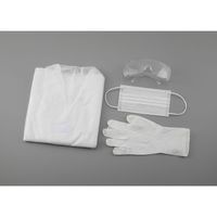 アズワン ディスポ実験着セットM 保護メガネ付 66-0033-38 1セット（直送品）