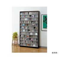 オークス CDストッカー 109×26.5×197.5cm ダーク CS1284-D 1個 62-9938-23（直送品）