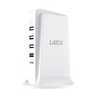 リーダーメディアテクノ タワー式急速充電器PD+1USB4 L-PD1U4-W 1個 66-0023-06（直送品）