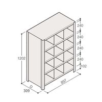 アズワン 軽量棚 ERR仕切型 H1200×W900 ×D300 有効棚 4段 3分割 67-5245-28 1個（直送品）