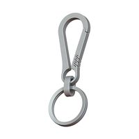 Trimate カラビナキーホルダー チタン製 TR-KH004-BK 1個 67-4919-02（直送品）