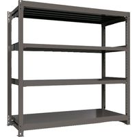 ICHIMAI 重量ボルトレスラック 段荷重1000Kg H1800×W1800×D750 天地4段 単体グレー TH1000-667T4（直送品）