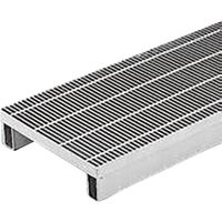 カネソウ スチール製グレーチング 細目プレーンタイプ かさあげ型 JIS型側溝用 QSJ-6225A 1枚 343-0617（直送品）