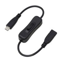 アイネックス PD100W対応 USB2.0 TypeーC 電源スイッチケーブル 30cm U20CC-MF03P10S 1個（直送品）