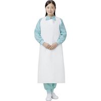 リーブル バリアローブ ウレタン打ち抜きエプロンホワイト(個包装)L NO.2985L 1セット(30枚) 567-2247（直送品）