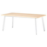 【軒先渡し】ニシキ工業 UM ミーティングテーブル 幅1800×奥行900×高さ720mm ライトオーク AUM-H1890K-LO 1台（直送品）
