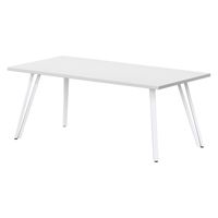 【軒先渡し】ニシキ工業 VTT ミーティングテーブル 幅1800×奥行800×高さ720mm ホワイト AVTT-H1880K-OW 1台（直送品）