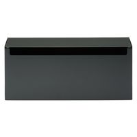 無印良品 スチールタップ収納箱フラップ式ダークグレー 約幅32×奥行10×高さ14cm 良品計画
