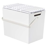 山崎実業 北欧 暮らしの定番 アイロン掛けできる 蓋付き アイロン収納ケース チェックグレー YJ5459 1個