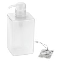 エコー金属 PETポンプボトル600ml 角型(シアーホワイト) 0299-278 1個
