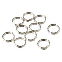 日本紐釦貿易 アクセサリー用二重リング 外径約6mm シルバー A12-2 1袋(10個)