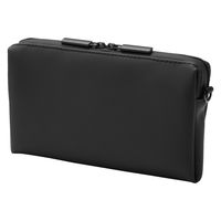 黒いナイロンポーチ 無印良品 ナイロンメッシュ コンパクトポーチ 黒 約7×6cm