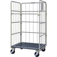 ワコーパレット ワコー 床板プラスチック製カゴ車 1000x800x1700 WKP-1080 1台 473-0897（直送品）