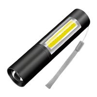 Trimate 充電式LED懐中電灯 サイドライト搭載 ストラップ付 S TR-FL003-S 1個 67-4918-38（直送品）