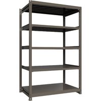 ICHIMAI 重量ボルトレスラック 段荷重1000Kg H2400×W1500×D900 天地5段 単体グレー TH1000-859T5（直送品）