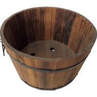 加藤伝蔵商店 伝蔵 焼杉プランター浅型φ36 P284 1セット(6個) 430-6740（直送品）