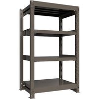 ICHIMAI 重量ボルトレスラック 段荷重1000Kg H1500×W900×D600 天地4段 単体グレー TH1000-536T4（直送品）
