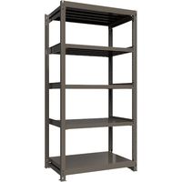 ICHIMAI 重量ボルトレスラック 段荷重1000Kg H2400×W1200×D750 天地5段 単体グレー TH1000-847T5（直送品）