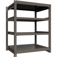 ICHIMAI 重量ボルトレスラック 段荷重1000Kg H1500×W1200×D900 天地4段 単体グレー TH1000-549T4（直送品）