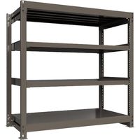 ICHIMAI 重量ボルトレスラック 段荷重1000Kg H1500×W1500×D750 天地4段 単体グレー TH1000-557T4（直送品）
