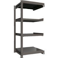 ICHIMAI 重量ボルトレスラック 段荷重1000Kg H1800×W900×D750 天地4段 連結グレー TH1000-637R4（直送品）