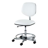 アズワン 快適クリーンルームチェア(フィット)ホワイト リング有り 4-6130-04 1個（直送品）