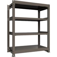 ICHIMAI 重量ボルトレスラック 段荷重1000Kg H1500×W1200×D600 天地4段 単体グレー TH1000-546T4（直送品）