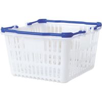 大和産業 買い物かご SLー1 ナチュラル把手ロイヤルブルー 10個セット SL-1-NRRBL-10P 1セット(10個)（直送品）