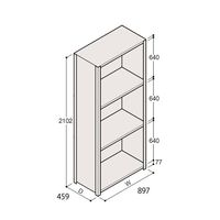 アズワン 軽量棚 ERR密閉型 H2100×W900×D450 有効棚 3段 67-5246-83 1個（直送品）