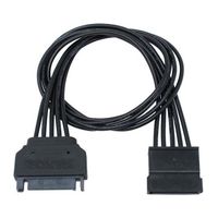 アイネックス シリアルATA用電源延長ケーブル 30cm ブラック SA-047SAB-BK 1個 67-9266-61（直送品）