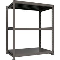 ICHIMAI 重量ボルトレスラック 段荷重1000Kg H1800×W1500×D900 天地3段 単体グレー TH1000-659T3（直送品）