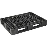 日本プラパレット NPC プラスチックパレットFAー1109RR 片面四方差し 黒 FA-1109RR 1枚 432-8323（直送品）