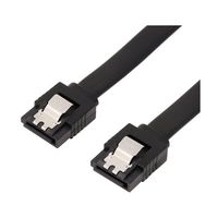 ainex ラッチ付 シリアルATAケーブル ブラック 35cm SAT-6135BK 1個 68-0583-69（直送品）