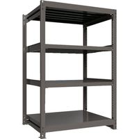 ICHIMAI 重量ボルトレスラック 段荷重1000Kg H1800×W1200×D900 天地4段 単体グレー TH1000-649T4（直送品）