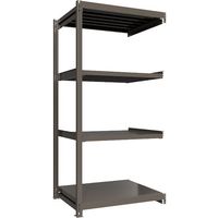 ICHIMAI 重量ボルトレスラック 段荷重1000Kg H2400×W1200×D900 天地4段 連結グレー TH1000-849R4（直送品）