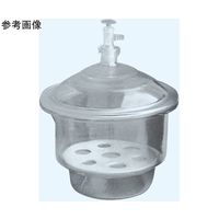 【希少価値】上口デシケーター  ガラスの真空ポンプ付き  ガラス瓶 実験器具 三商 ガラス上口デシケーター用 コック付真空計｜総合的理化学
