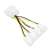 アイネックス ファン用電源4分岐ケーブル 5cm CA-864A 1個 67-9218-42（直送品）