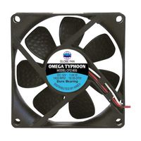 アイネックス OMEGA TYPHOON 80mm 超静音タイプ CFZ-80SB 1個 67-9231-75（直送品）