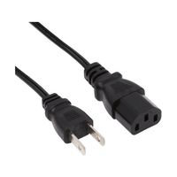 アイネックス AC電源ケーブル 極細ストレートタイプ 1.5m ACP-15S-BK 1個 67-9238-26（直送品）