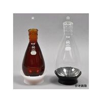 日本理化学器械 長形なすフラスコ 茶 25mL 摺部19/33 020-19025T 1個 65-8668-22（直送品）