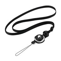 Trimate ネックストラップ ワンタッチ着脱式 ブラック TR-STP005-BK 1個 67-4920-87（直送品）